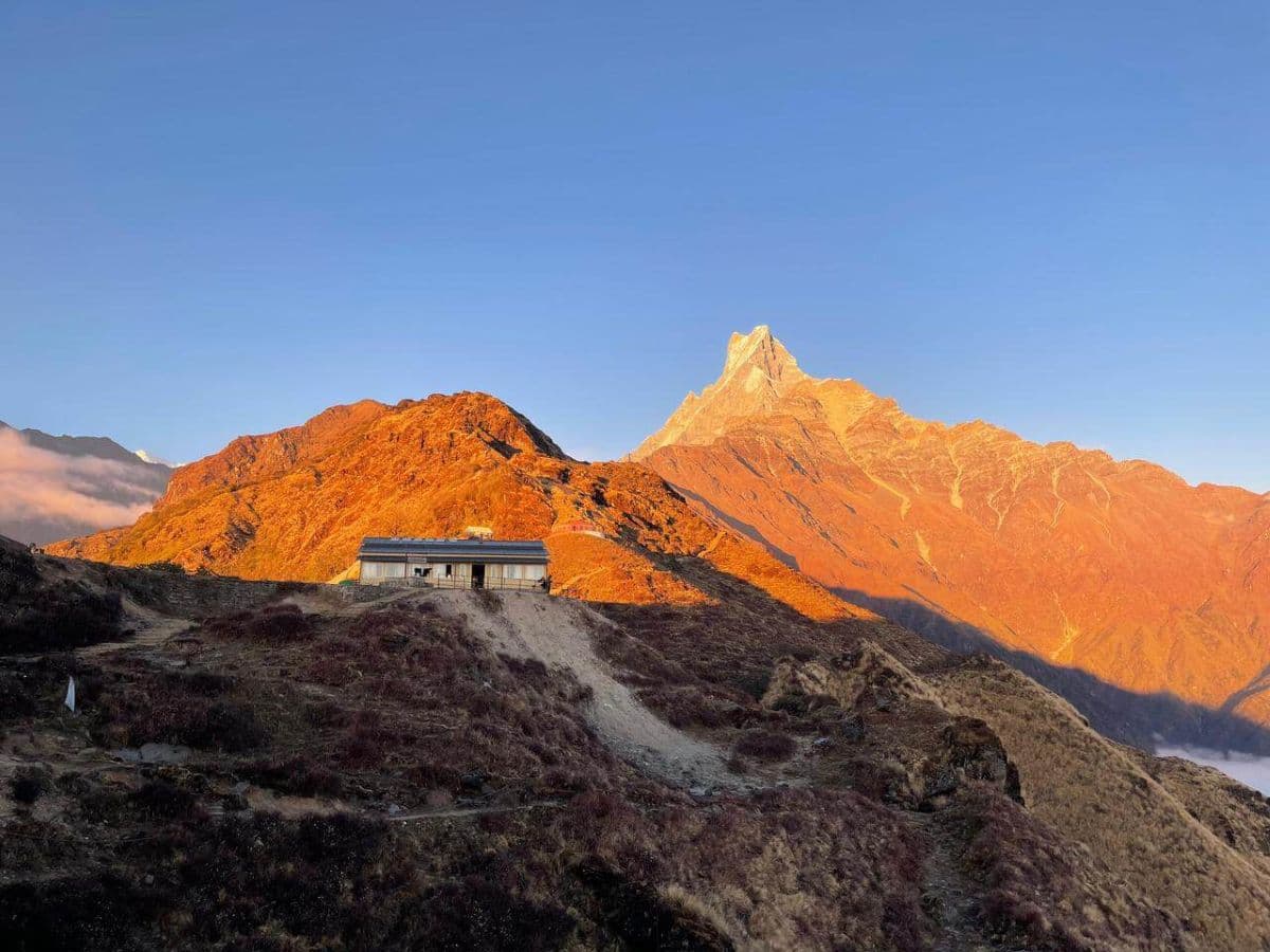 sunset at mardi himal trek