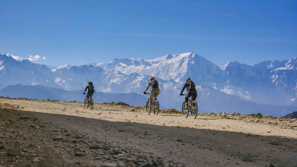 Scenic Lower Mustang mountain biking route in Nepal