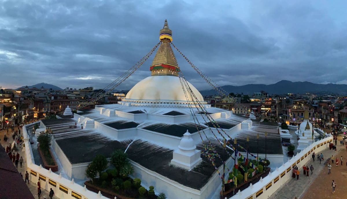 A major Buddhist pilgrimage site in Nepal