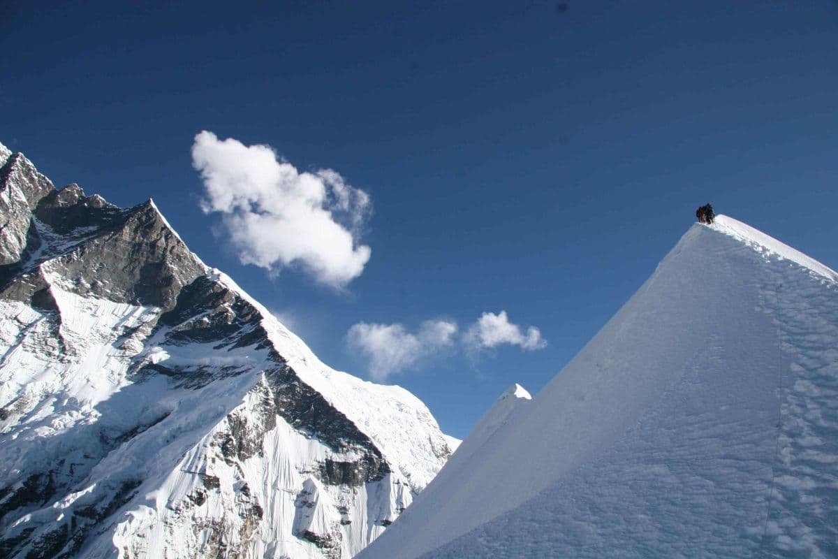 View from Island Peak summit in Nepal