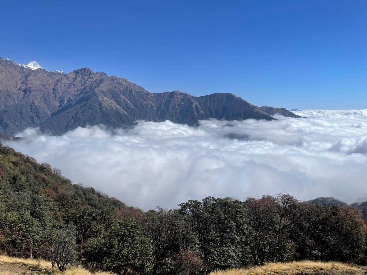 Cloud sea view from Mardi Himal High Camp
